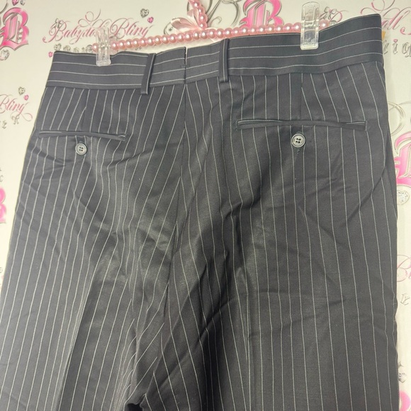 Gucci pants pin stripe black white logo buttons business professional stylish - Picture 8 of 16